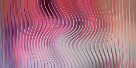 Abstract wavy lines with pink and red gradient background