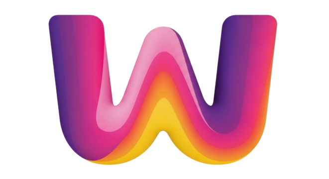 Isolated Abstract Letter W