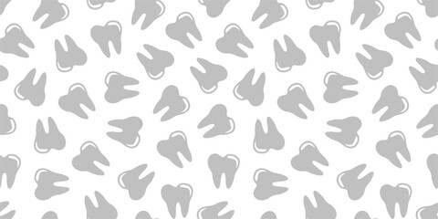 doodle Teeth Pattern background. doodle tooth pattern background. dental seamless pattern background.	