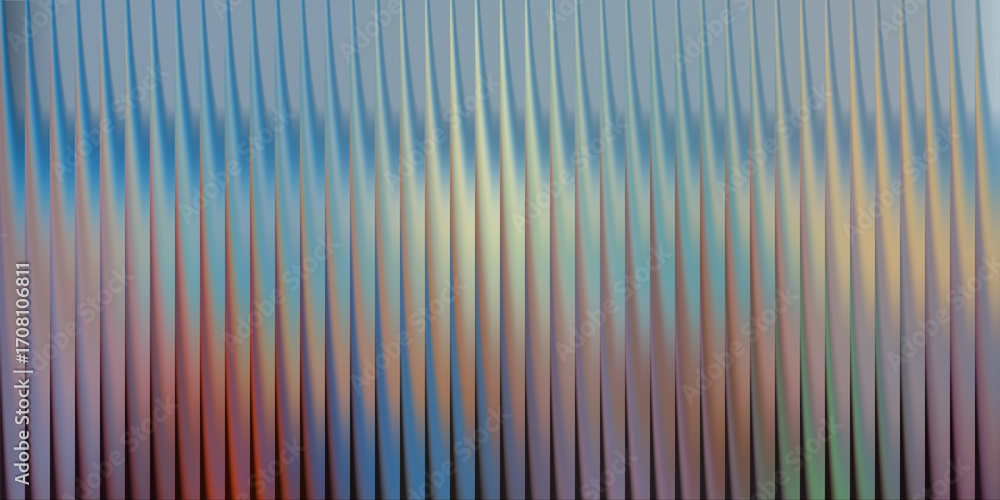 Poster abstract wavy lines with a soft, blurred color gradient background