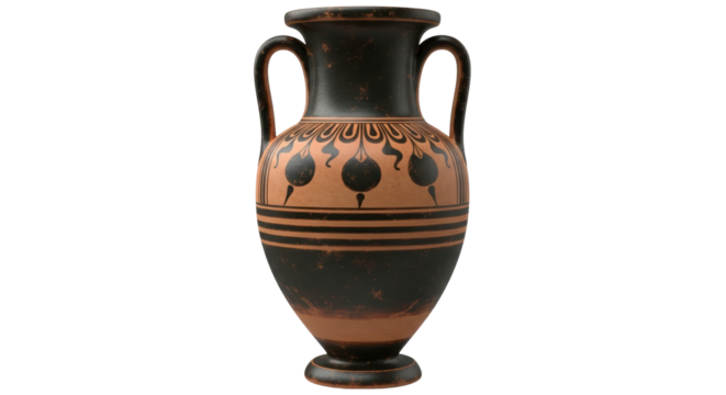 Isolated Ancient Greek Amphora
