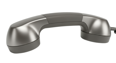 Isolated Gray Telephone Handset Receiver