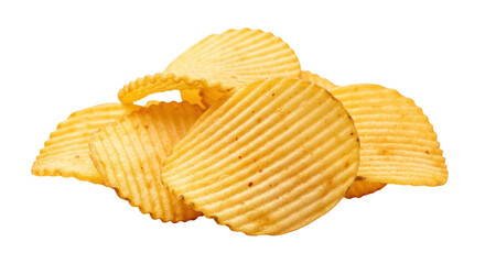 Isolated Wavy Potato Chips