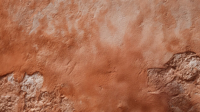 Rustic texture of an old terracotta wall. Grunge effect, textured surface, and imperfections. Use as a background for graphic design or artistic compositions.