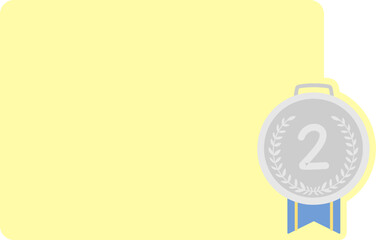 Medal Text Box Trophy with Background Frame