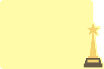 Medal Text Box Trophy with Background Frame