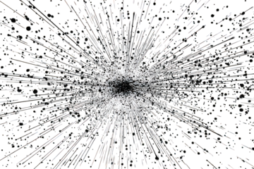 Abstract Black And White Radial Burst