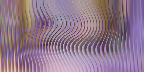 Abstract wavy lines with purple and gold gradient background