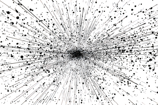 Abstract Black And White Radial Burst