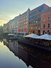 02.09.2025. Hamburg, Germany, beautiful historical buildings in the center of Hamburg, old town