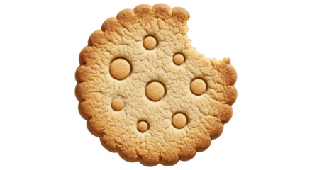 Isolated Cookie with Bite Mark