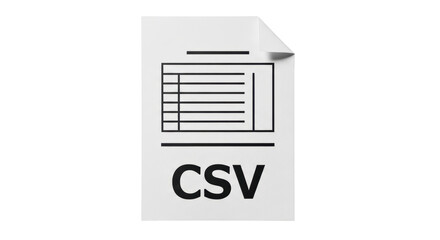 Isolated CSV File Icon