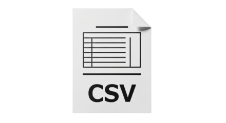 Isolated CSV File Icon