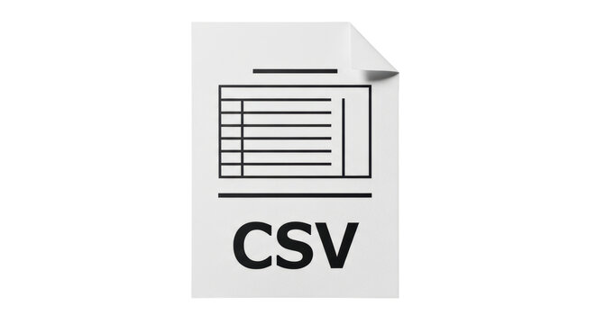 Isolated CSV File Icon