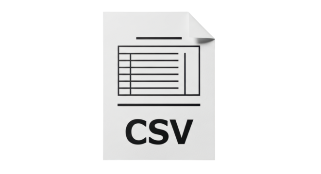 Isolated CSV File Icon