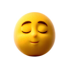 Fototapeta premium A funny, cheerful 3d yellow smiley face cartoon icon with a happy expression and a wide smile