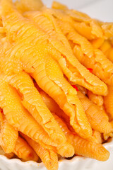 Marinated Chicken Feet with Spicy Peppers - Traditional Asian Cuisine Delicacy