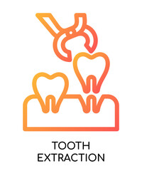 Obraz premium Tooth Extraction Icon