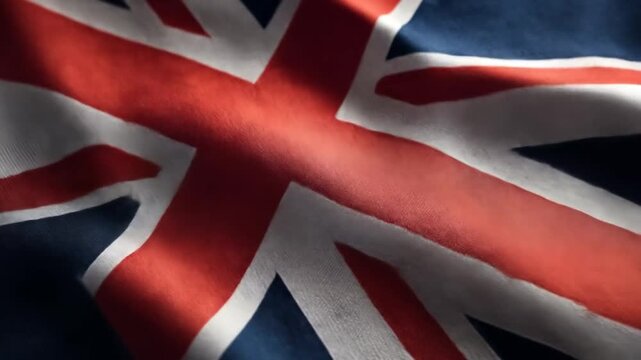 United kingdom flag closeup