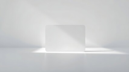 Fototapeta premium A minimalist representation of a financial transaction, featuring an abstract card shape with subtle reflections.