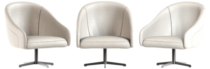 3D Realistic Leather Dublin Chair Classic Wooden Armchair Interior Furniture Render