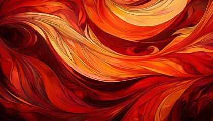 abstract swirling patterns of vibrant red and orange textures