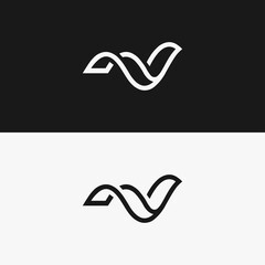 modern creative V logo designs