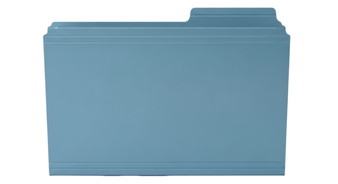 Isolated Blue File Folder for Documents