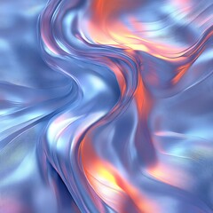 Abstract liquid motion in cool pastel hues