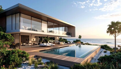 Obraz premium modern house against the sky