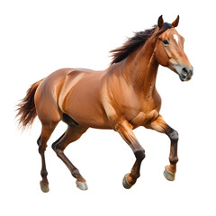 Obraz premium Majestic Horse Isolated on White Background - Professional Equestrian Image