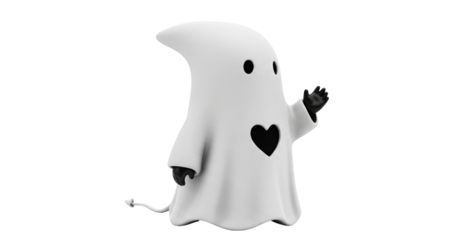 Isolated Cute Ghost - Powered by Adobe
