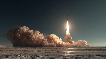 balistic missile launch, generated image