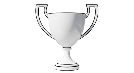 Isolated White Trophy Cup