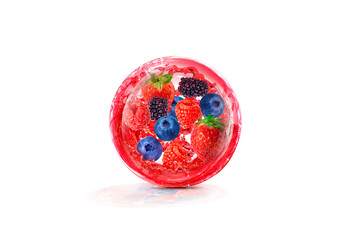 mixed berries serum, mixed berry in bubble