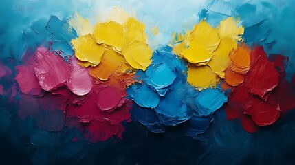 Abstract painted texture with vibrant colors