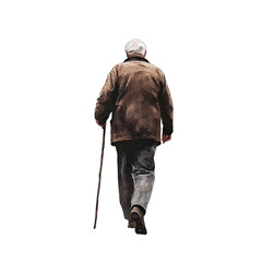 old man walking