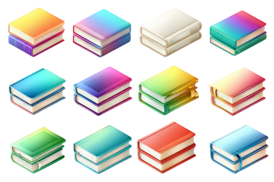 Collection Of Colorful Stacked Books