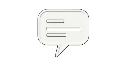 Isolated speech bubble