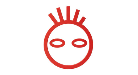 Isolated abstract face icon