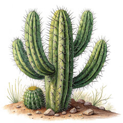 cactus isolated on white