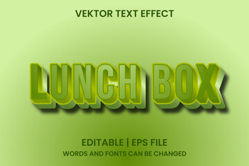 editable lunch box text effect
