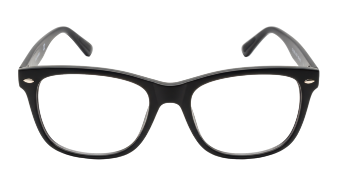 Isolated Black Fashion Glasses