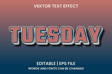editable Tuesday text effects
