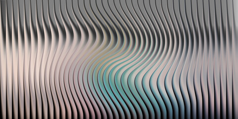 Abstract gray background with vertical curved lines and blurred effect design