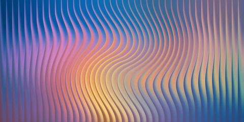 Abstract wavy lines with a cool, blue, and pink color gradient