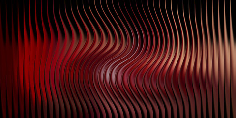 Abstract background with curved lines and blurred colors in dark red tones