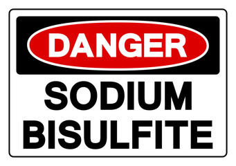 Danger Sodium Bisulfite Symbol Sign,Vector Illustration, Isolate On White Background Label.EPS10