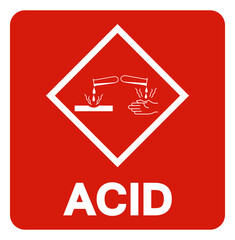 Acid Symbol Sign ,Vector Illustration, Isolate On White Background Label.EPS10