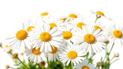 Obraz premium A delicate arrangement of fresh daisies bathed in sunlight, evoking purity and natural beauty.